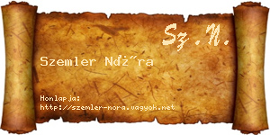 Szemler Nóra névjegykártya